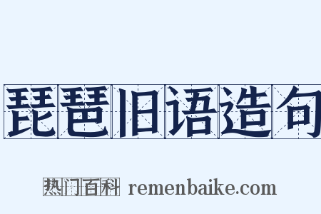 琵琶旧语造句是什么意思的图片